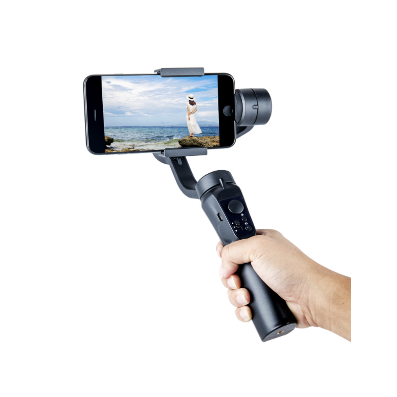 F6 3 Axis Gimbal Handhållen Stabilisator Skakfri Videoinspelning Ergonomiskt Handtag För Mobilfotografering