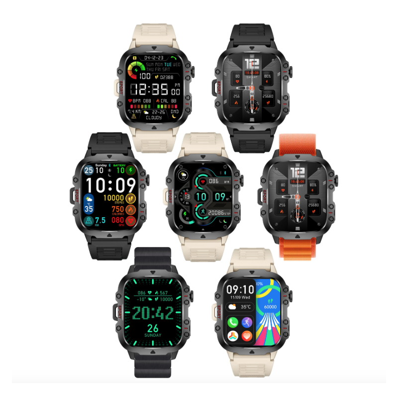 QX11 Smartklocka Herr | IP68 5ATM Utomhussport Fitness Tracker | 1,96" BT Samtal | Hälsomonitor Smartwatch Android iOS