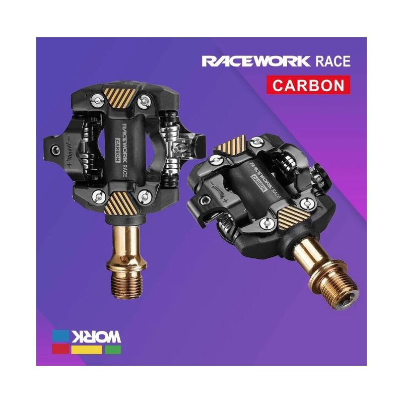 Upptäck RACEWORK MTB Pedaler Självlåsande SPD För Mountainbike Hållbara Justerbar Komfort Off-Road Cykling