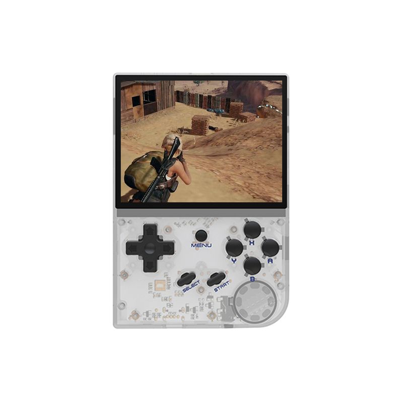 ANBERNIC RG35XX Retro Handheld Game Console 3,5-tums IPS-pekskärm Vit med Linux OS och Fyrkärnig CPU