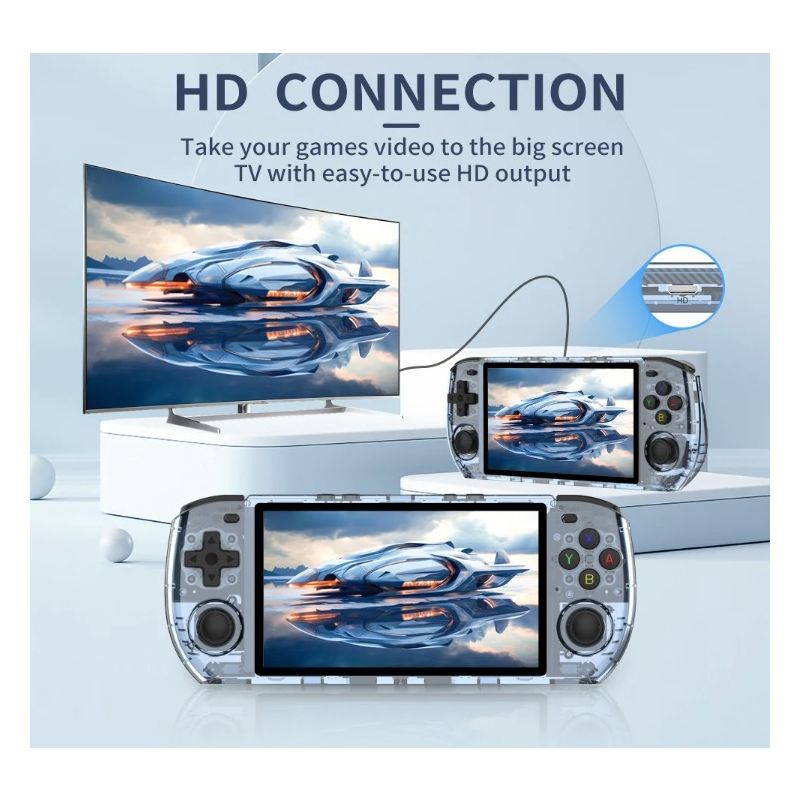 POWKIDDY RGB10 MAX3 Retro Handhållen Spelkonsol med 5 Tums IPS Skärm och RK3566 för Hög Prestanda