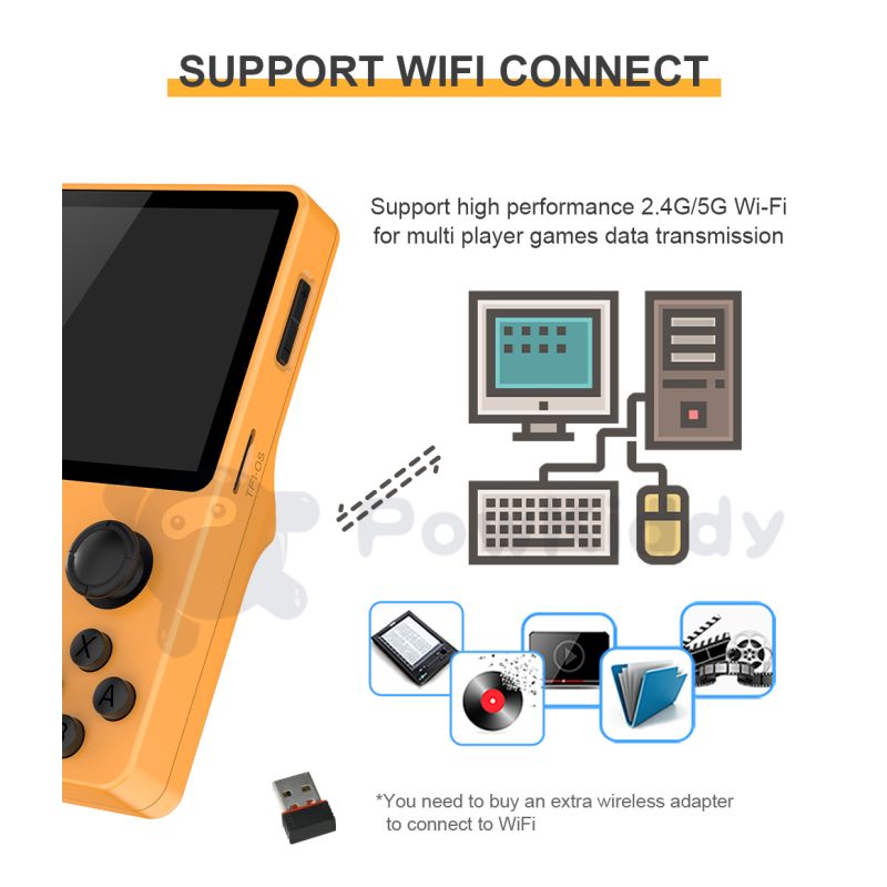 POWKIDDY RGB20S handhållen spelkonsol 3,5 tum IPS retro spelande ultrakompakt design perfekt för barn gåvor