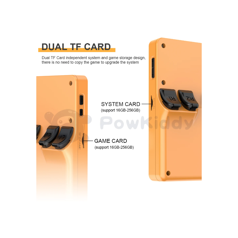 POWKIDDY RGB20S Retrokonsol Handhållen Spelkonsol med 3,5-tums IPS Skärm och RK3326 Stöd för N64 PS1 MAME
