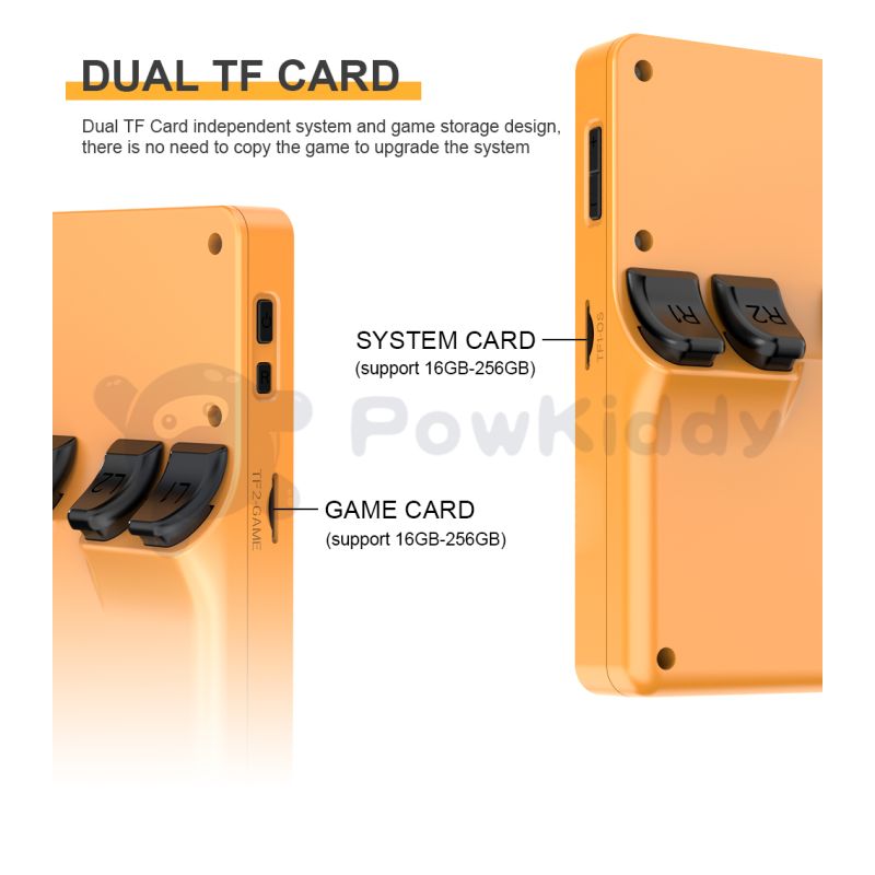 POWKIDDY RGB20S handhållen spelkonsol 3,5 tum IPS retro spelande ultrakompakt design perfekt för barn gåvor