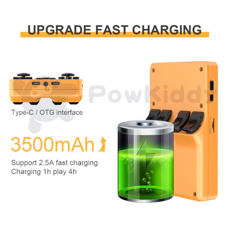 POWKIDDY RGB20S handhållen spelkonsol 3,5 tum IPS retro spelande ultrakompakt design perfekt för barn gåvor