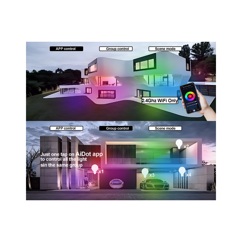 24W Tuya Zigbee Smart Taklampa med Wifi RGBCW Röststyrning Anpassningsbar Inomhusbelysning Alexa