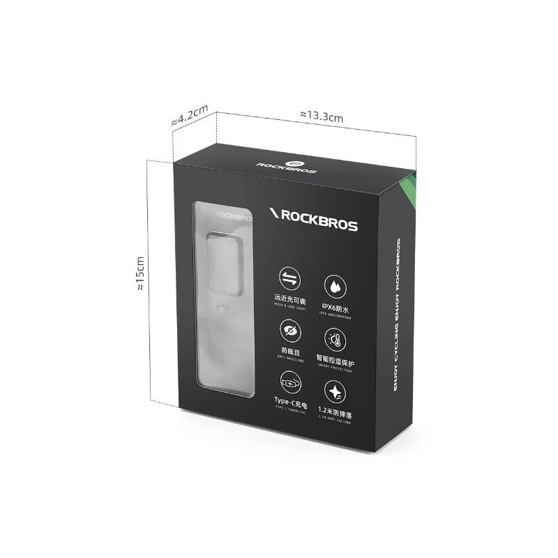 ROCKBROS RHL3000 cykelljus vattentät 10000mAH hög ljusstyrka LED-cykeltillbehör för MTB nattcykling