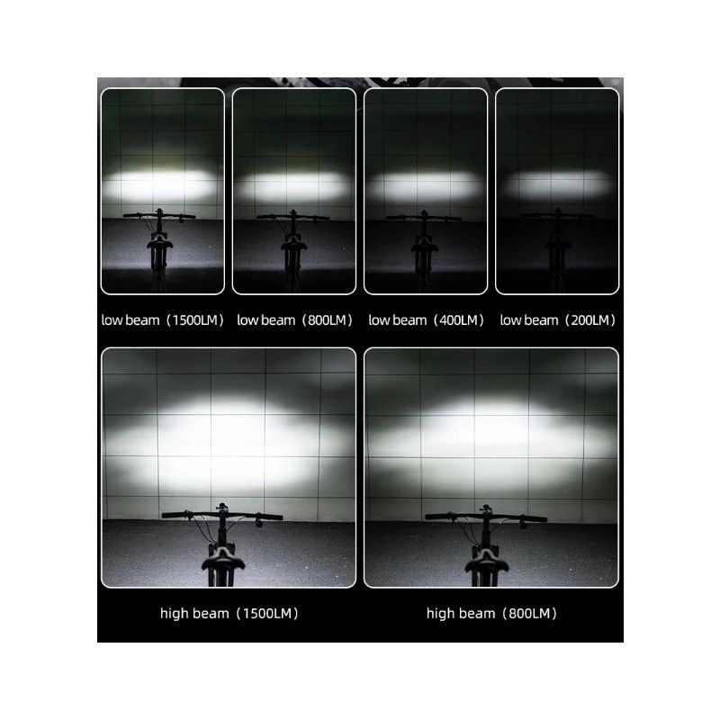 ROCKBROS RHL3000 cykelljus vattentät 10000mAH hög ljusstyrka LED-cykeltillbehör för MTB nattcykling