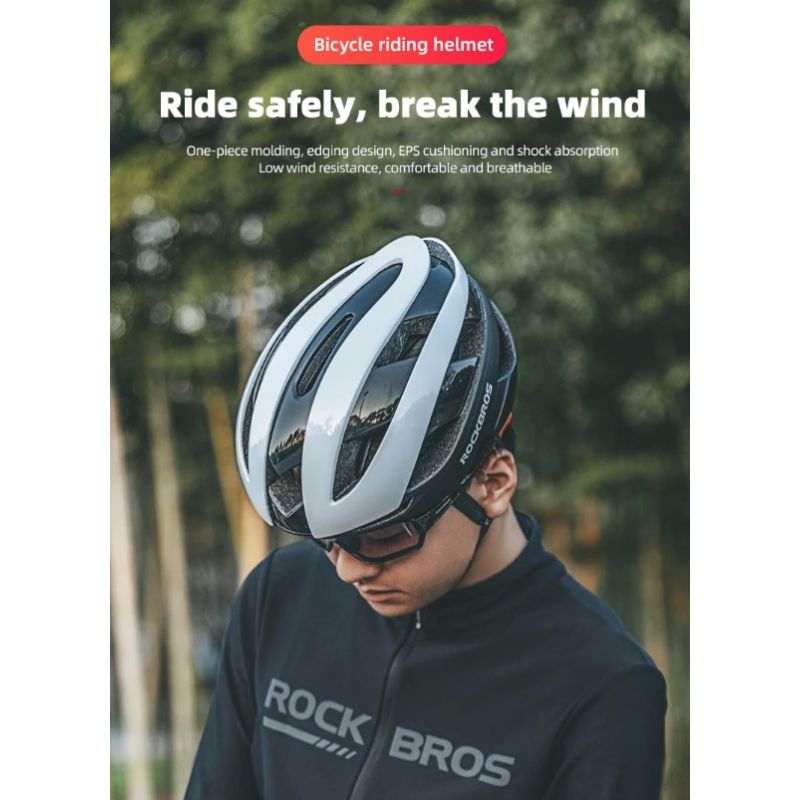ROCKBROS Ultralätt Cykelhjälm med Anti-svett Teknik Landsvägscykel Hjälm och Säkerhetsutrustning