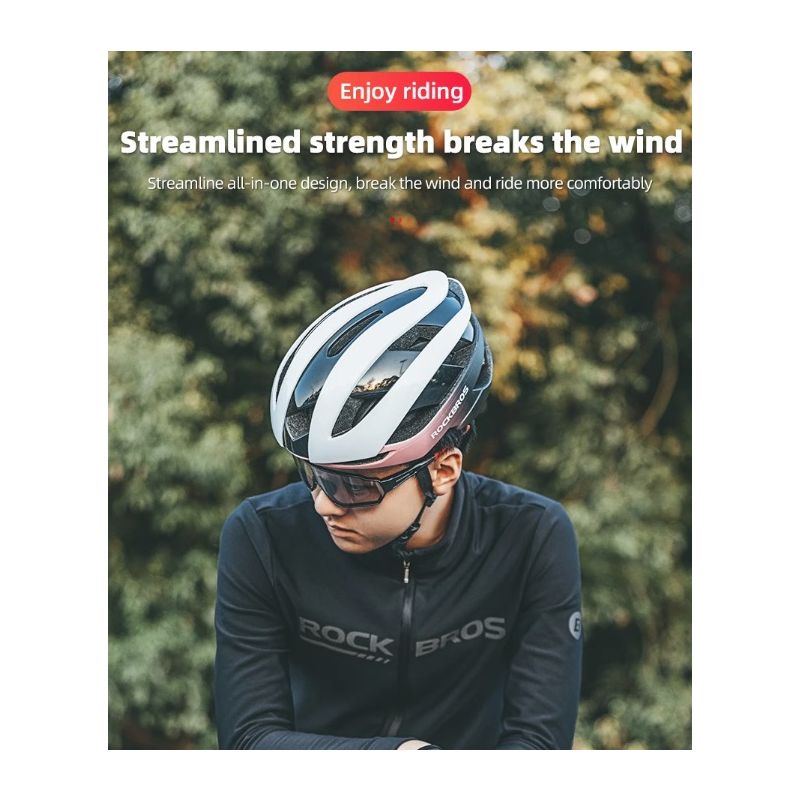 ROCKBROS Ultralätt Cykelhjälm med Anti-svett Teknik Landsvägscykel Hjälm och Säkerhetsutrustning