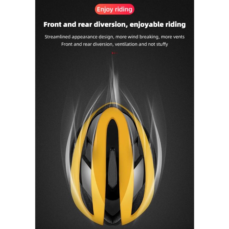 ROCKBROS Ultralätt Cykelhjälm med Anti-svett Teknik Landsvägscykel Hjälm och Säkerhetsutrustning