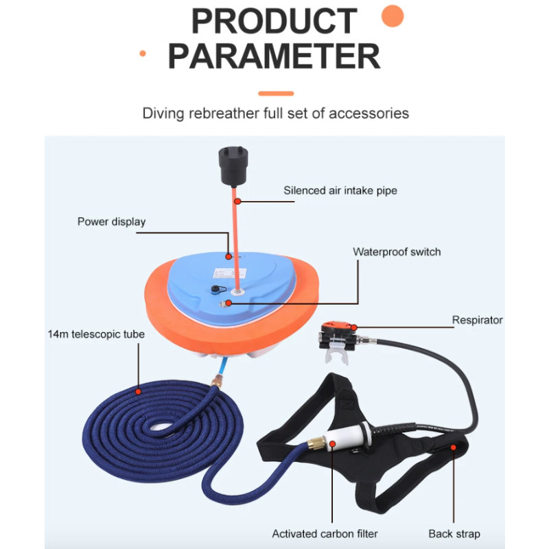Scuba Diving Ventilator Z270 Z500 trygg och bekväm dykning med avancerad undervattensutrustning och lång batteritid
