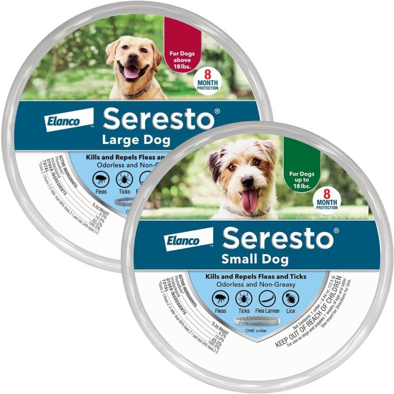Seresto Large Dog Vet-rekommenderad lopp- och fästingbehandling och förebyggande halsband 8 månaders skydd