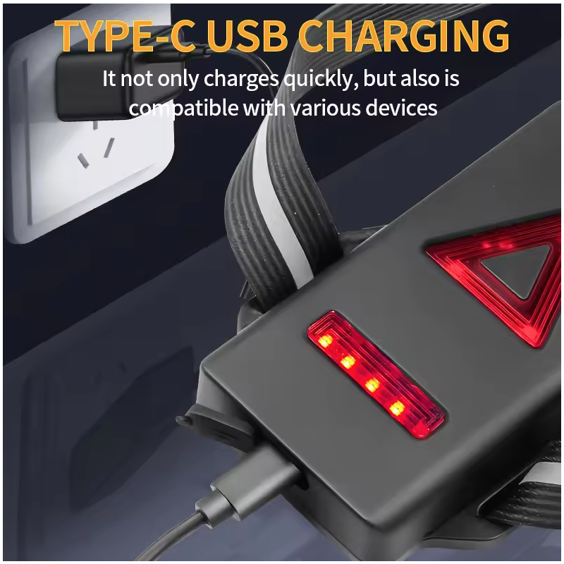 Löparlampa Bröstlampa LED-lampa Ultraljus 500lm & Justerbar stråle, Vattentät, Säker nattlöpning