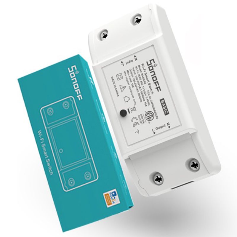 SONOFF Basic R2 Wifi Switch Modul med Alexa för Hemautomation och Fjärrkontroll via eWeLink App