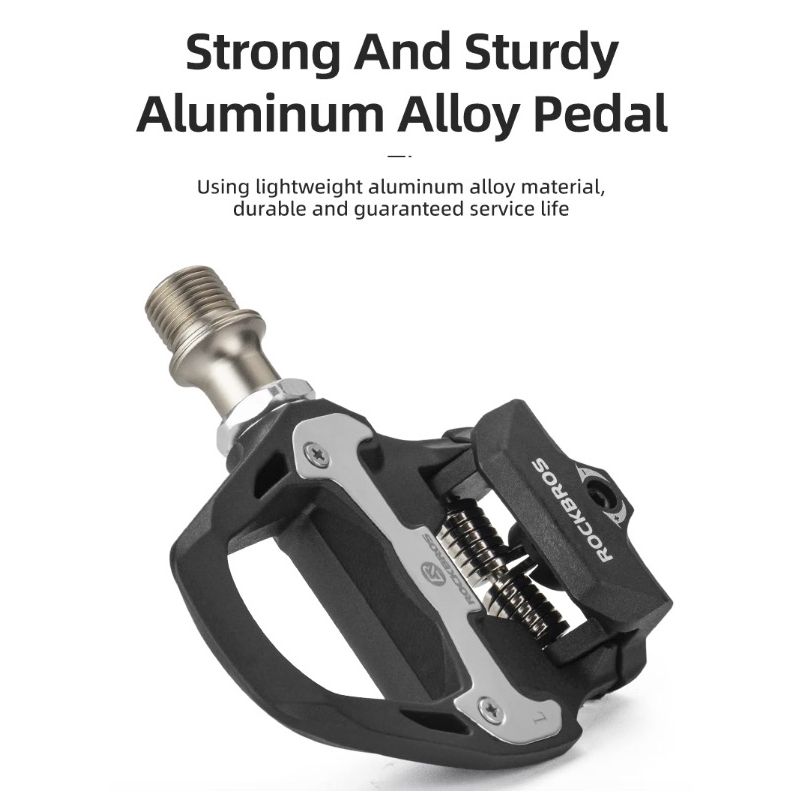 ROCKBROS SPD-SL Cykelpedaler Ultralätt Aluminiumlegering Robust Krommolybdenaxel För Landsvägscykling