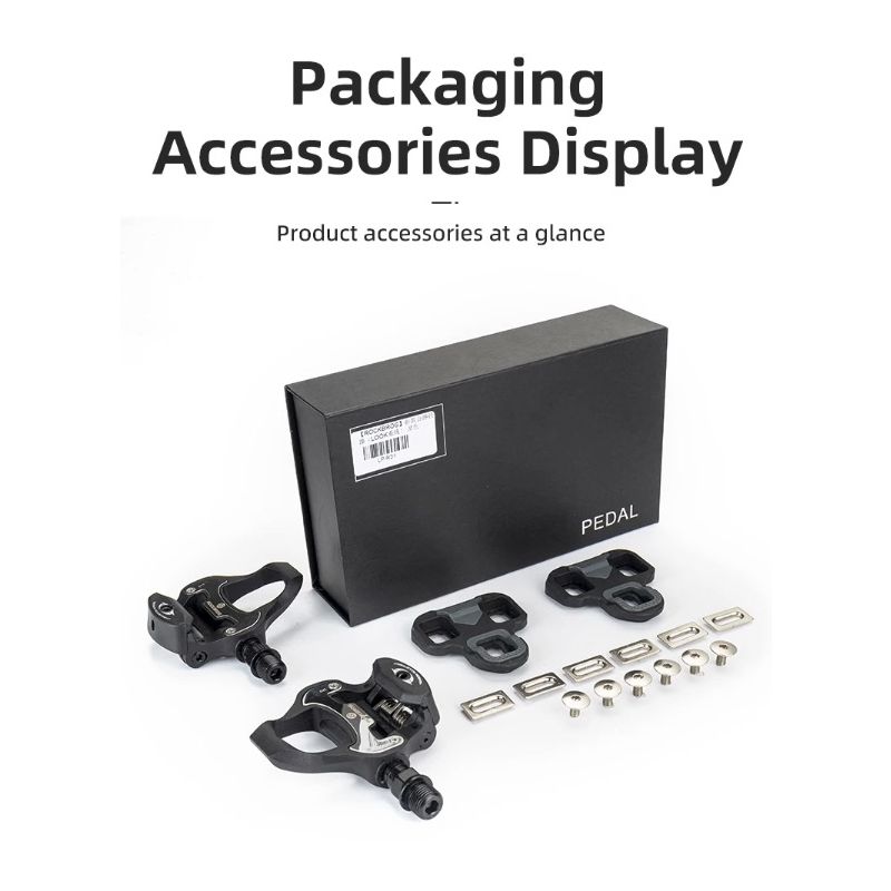 ROCKBROS SPD-SL Cykelpedaler Ultralätt Aluminiumlegering Robust Krommolybdenaxel För Landsvägscykling