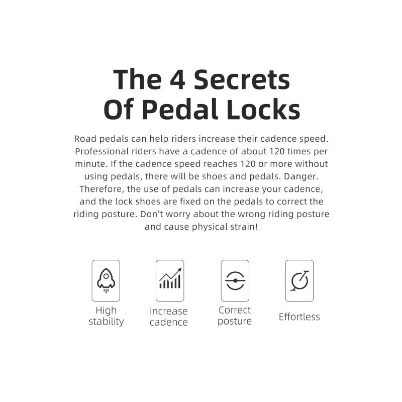 ROCKBROS SPD-SL Cykelpedaler Ultralätt Aluminiumlegering Robust Krommolybdenaxel För Landsvägscykling