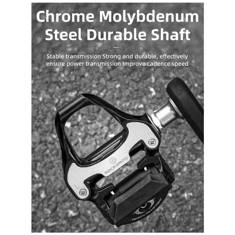 ROCKBROS SPD-SL Cykelpedaler Ultralätt Aluminiumlegering Robust Krommolybdenaxel För Landsvägscykling