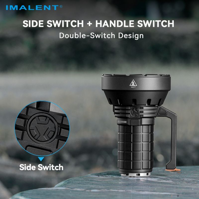 IMALENT SR16: Kraftfull uppladdningsbar LED-ficklampa, 55000 lumen, 1715m lång räckvidd!