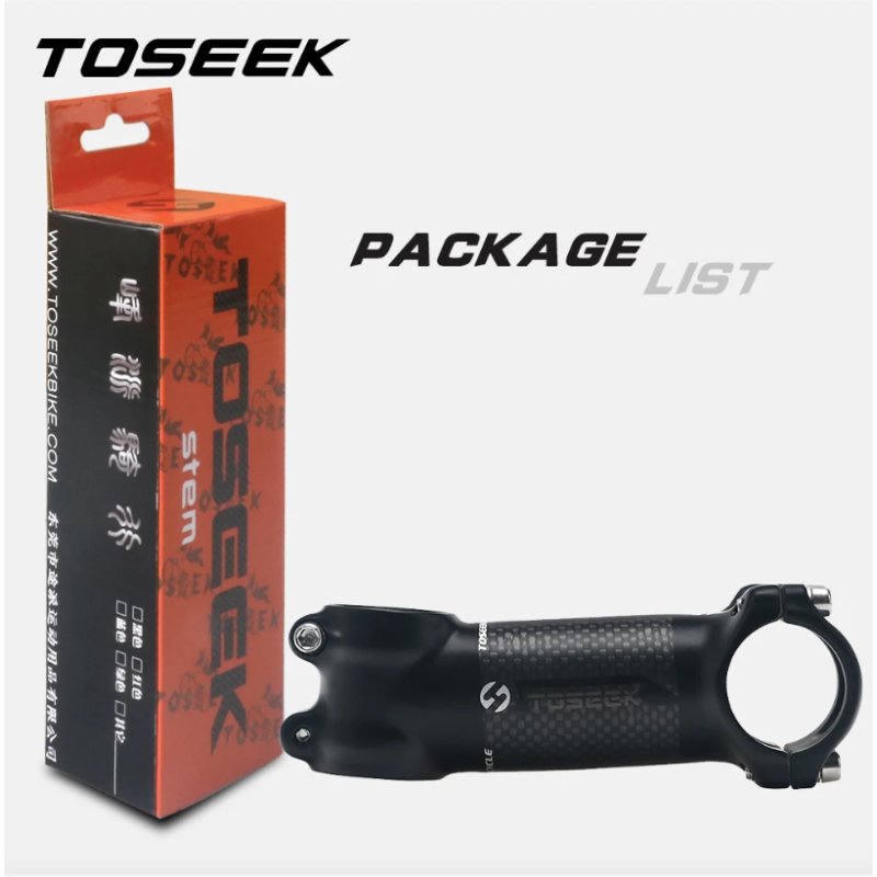 TOSEEK MTB-styrstam aluminium 28.6-31.8mm lättvikt justerbar vinkel hållbar för cykelentusiaster matt svart