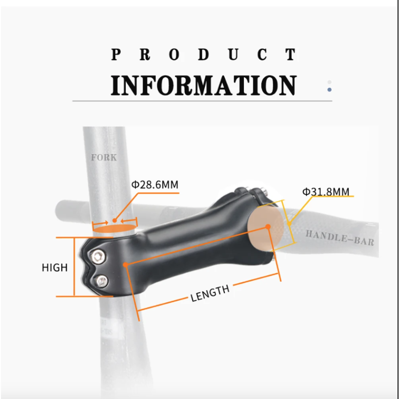 TOSEEK MTB-styrstam aluminium 28.6-31.8mm lättvikt justerbar vinkel hållbar för cykelentusiaster matt svart