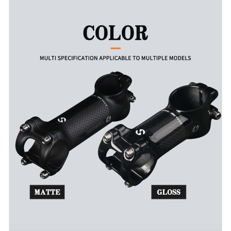 TOSEEK MTB-styrstam aluminium 28.6-31.8mm lättvikt justerbar vinkel hållbar för cykelentusiaster matt svart