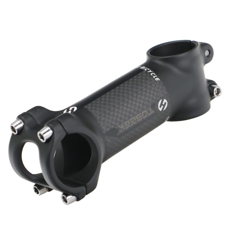 TOSEEK MTB-styrstam aluminium 28.6-31.8mm lättvikt justerbar vinkel hållbar för cykelentusiaster matt svart