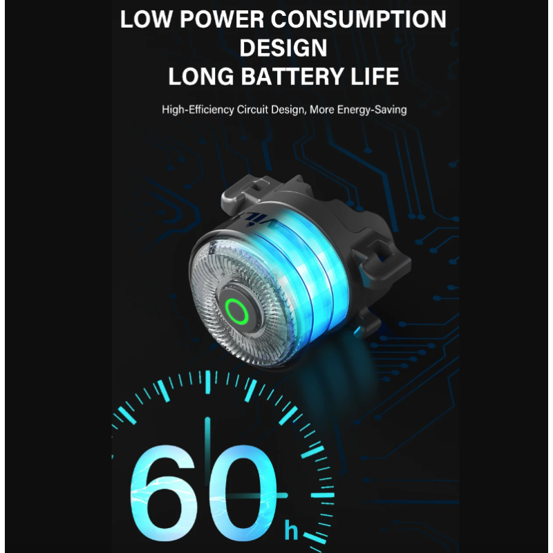 TOWILD TL03Pro uppladdningsbart cykelbakljus med smart bromssensor och sju-färg andningsblixt