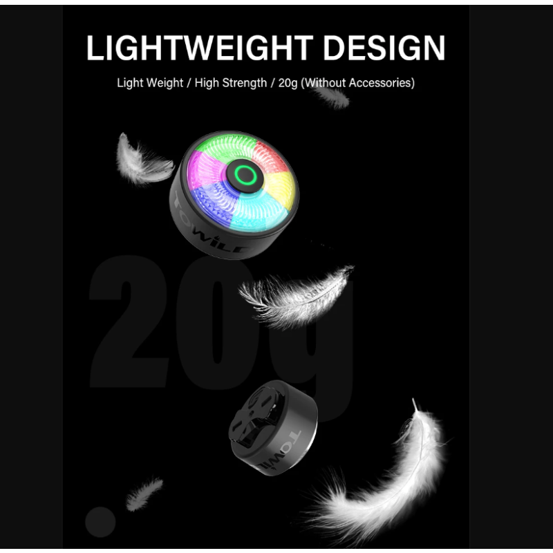 TOWILD TL03Pro uppladdningsbart cykelbakljus med smart bromssensor och sju-färg andningsblixt