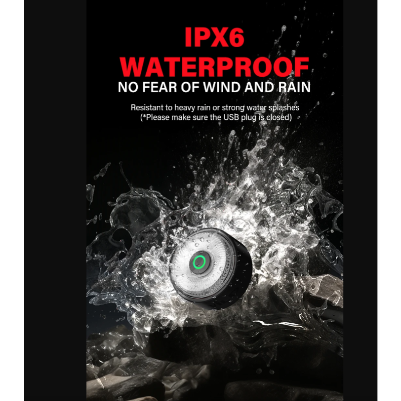 TOWILD TL03Pro uppladdningsbart cykelbakljus med smart bromssensor och sju-färg andningsblixt