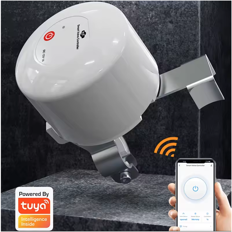 Tuya WiFi Smart Vatten & Gas Avstängningsventil | Appstyrning, Timer, Enkel Installation för Smart Hem Säkerhet