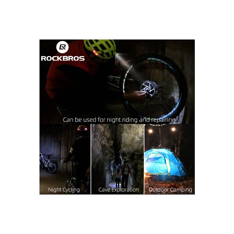 ROCKBROS Lätt Cykelhjälm Ultralätt Hjälm med USB-laddning Insektsnätskydd Bekväm Modern Cykelutrustning