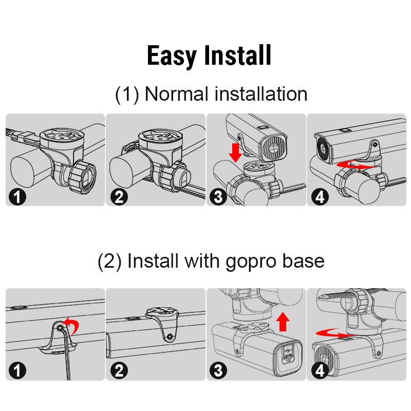 TOWILD CL1200 cykelstrålkastare 1200LM LED USB uppladdningsbar vattentät framlampa för nattcykling