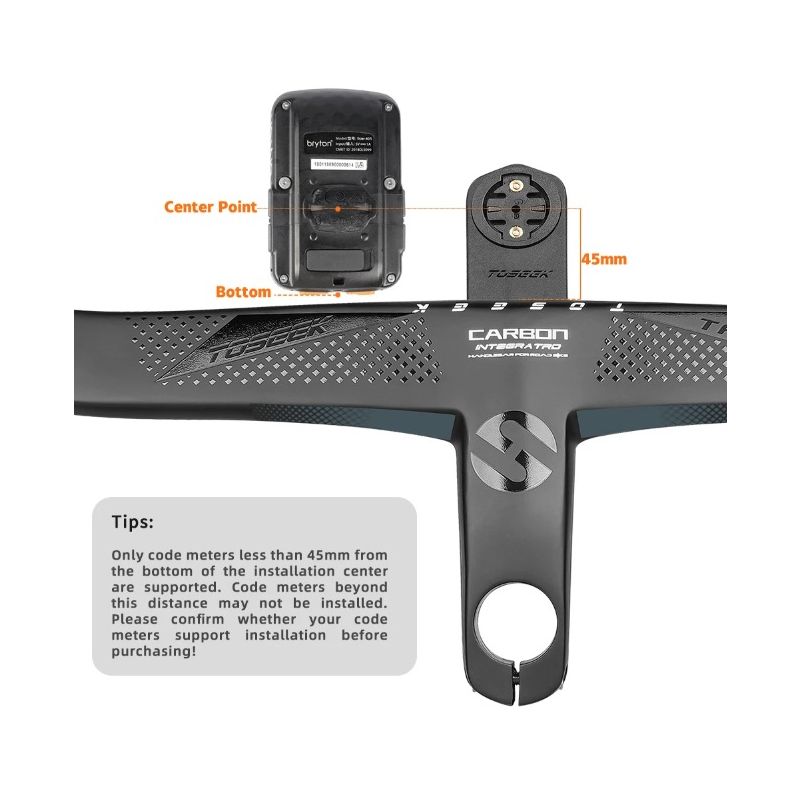 TOSEEK TR5500 landsvägscykelstyre helkolfiberstam integrerade cykeltillbehör ultralätta cykeldelar mattsvart finish