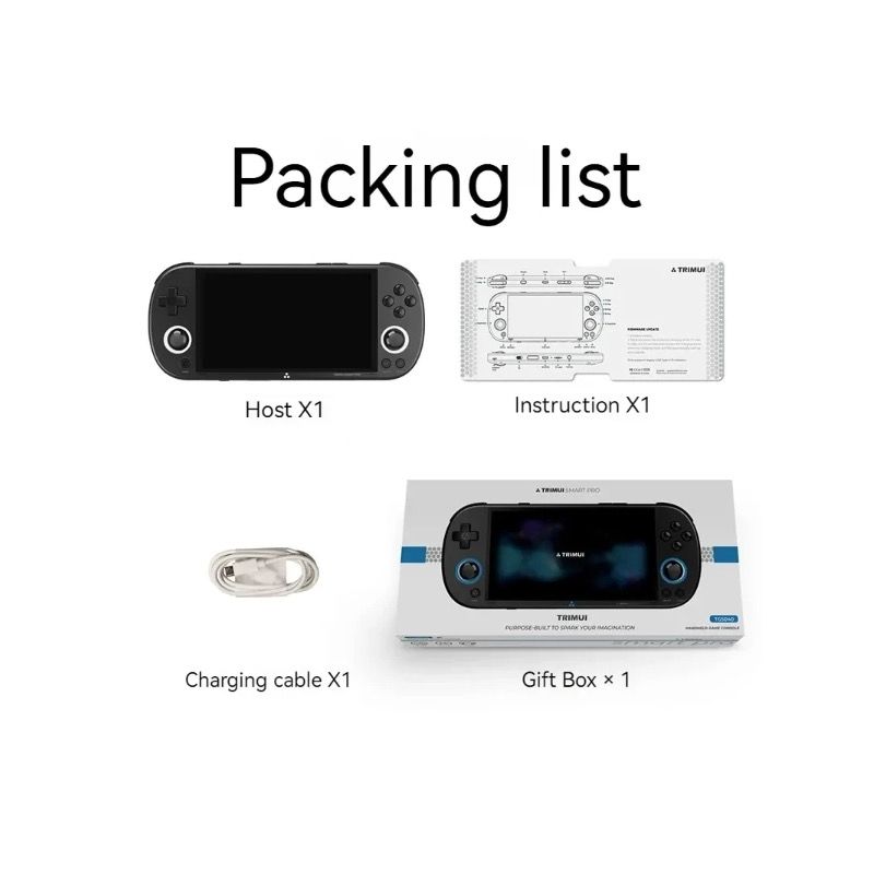 Trimui Smart Pro Vintage Spelkonsol 4.96 tums HD IPS-skärm Bärbart spelande för alla åldrar Nostalgisk och modern