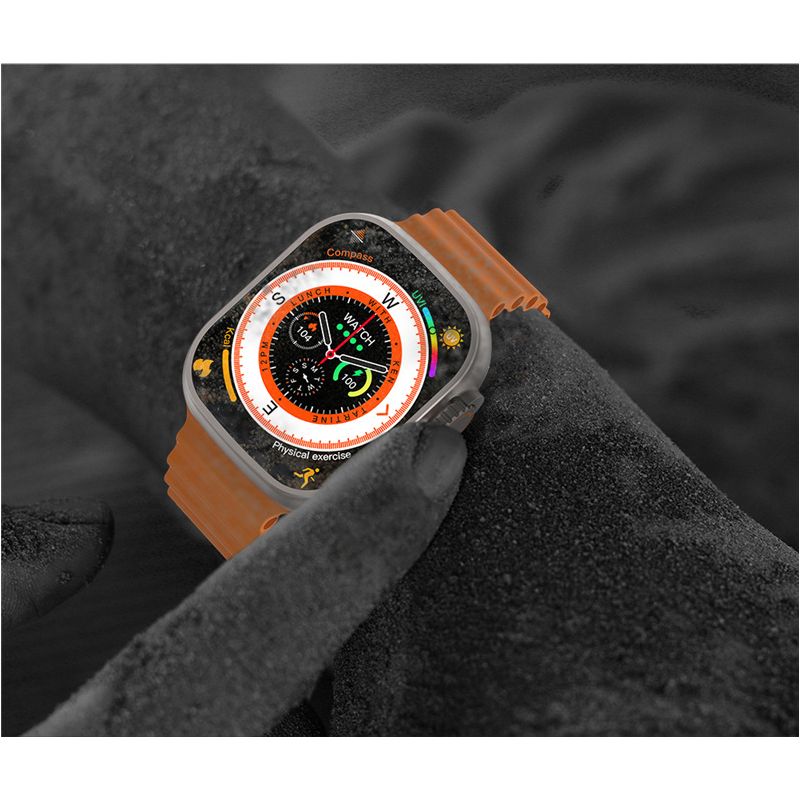 Smartklocka Ultra 9 49mm | Bluetooth-samtal, GPS, NFC | Vattentät Herr Smart Watch Ultra med kompass