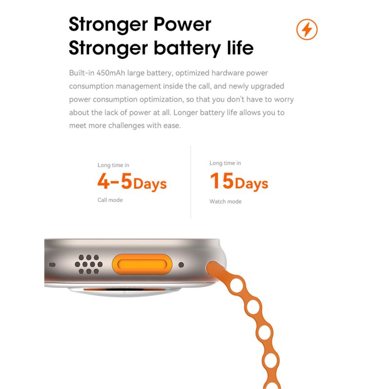 Smartklocka Ultra 9 49mm | Bluetooth-samtal, GPS, NFC | Vattentät Herr Smart Watch Ultra med kompass