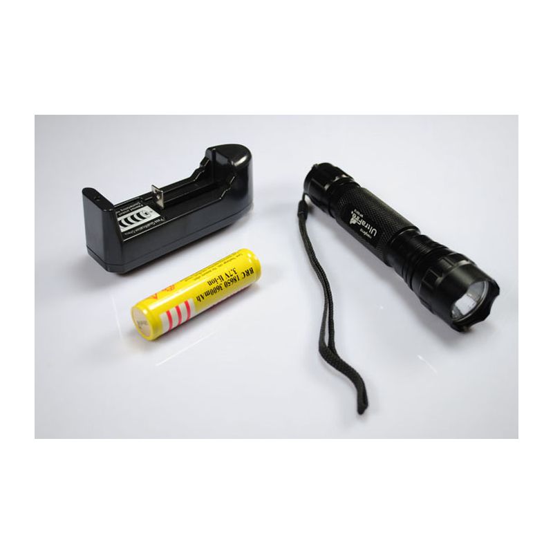 UltraFire WF-501B XML U2 LED-ficklampa bärbar ljuskälla 1300 lumen fem ljuslägen med 18650 batteri och laddare