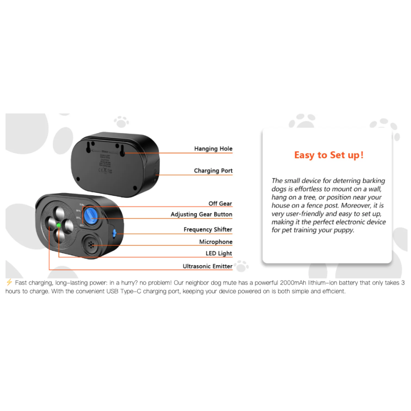 Ultraljud Barkstopp för Hundträning | Automatisk Skällkontroll & Skällavvisare för Bullerprevention