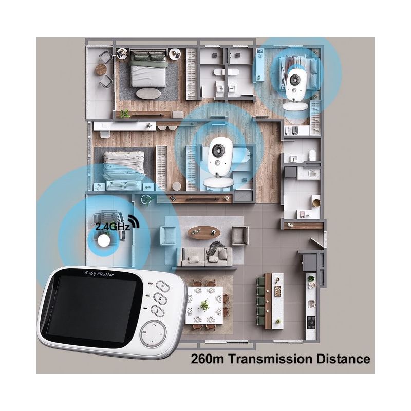 Upptäck modern teknik med VB603 Video Baby Monitor 24G för barnövervakning tvåvägsljud infraröd nattvision