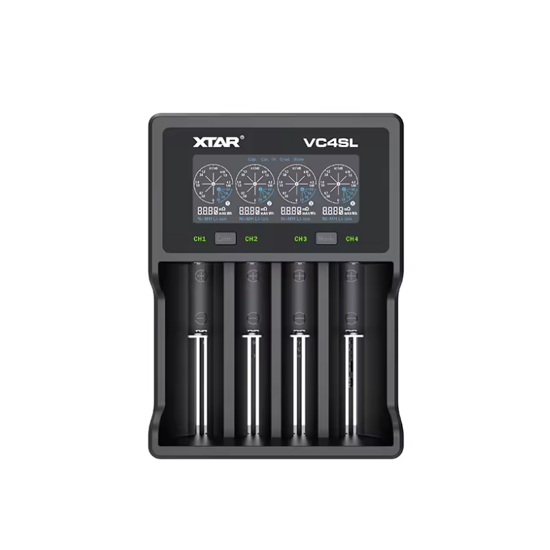 XTAR VC4SL batteriladdare 18650 21700 USB-C med snabbladdningsteknik och mångsidig batterikompatibilitet