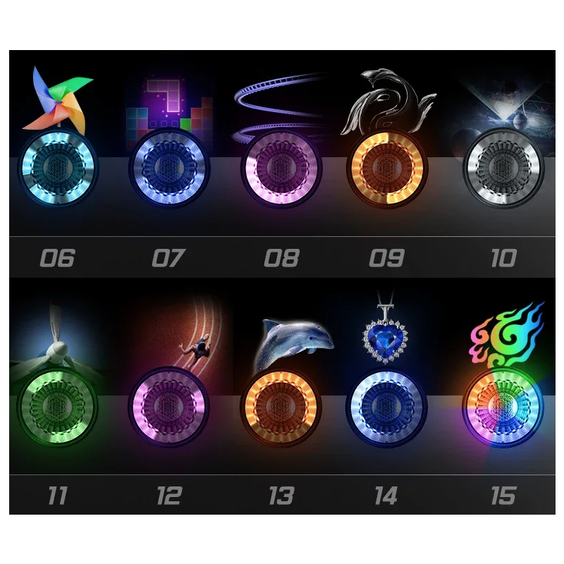 Mångsidigt cykelbakljus med smart bromssensor trådlös fjärrkontroll och färgglatt cykelsäkerhetsljus