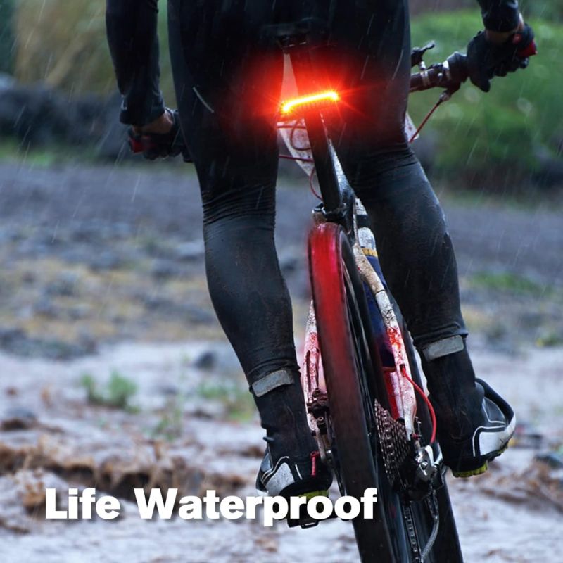 Meilan X5 Smart Cykelbaklampa med Blinkers, Automatisk Bromslampa | USB-uppladdningsbar för cykelsäkerhet