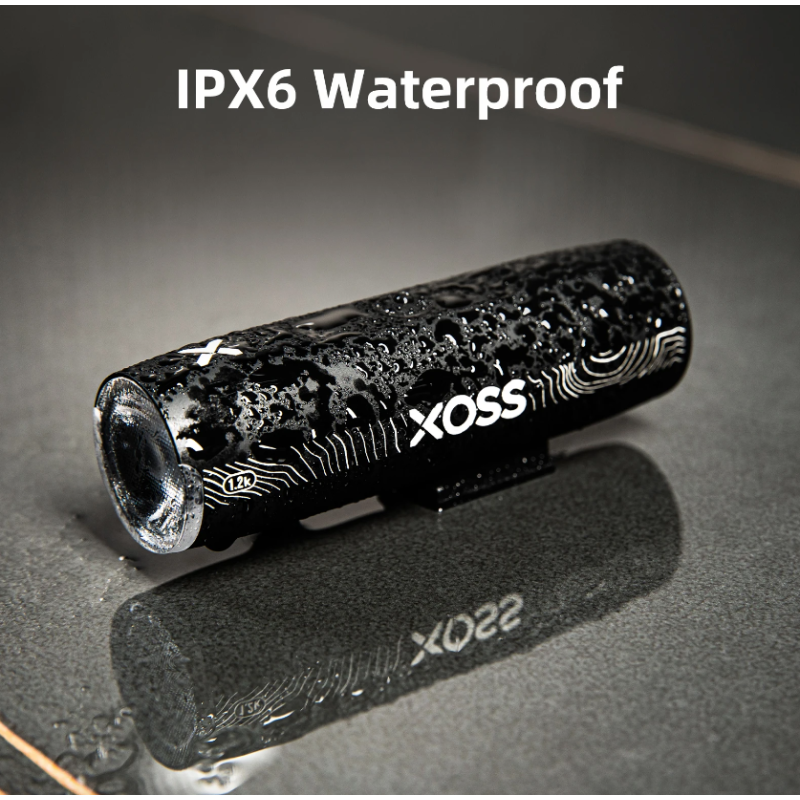 XOSS XL-1200 cykelstrålkastare 1200 lumen hållbar uppladdningsbar framlampa med Type-C laddning sex lägen