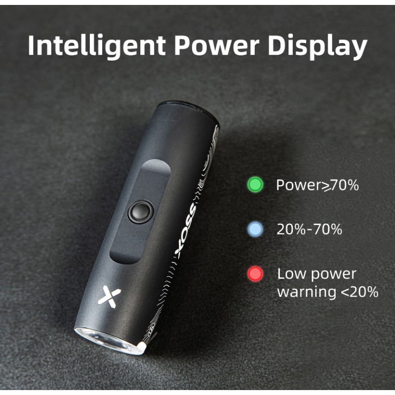 XOSS XL-1200 cykelstrålkastare 1200 lumen hållbar uppladdningsbar framlampa med Type-C laddning sex lägen