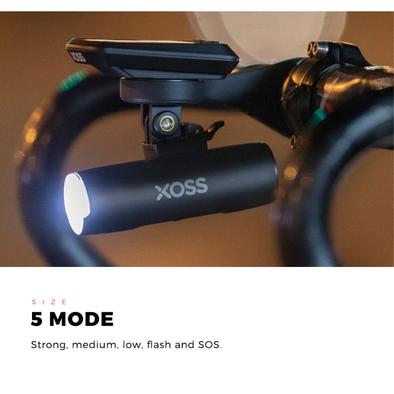 XOSS XL-400 Cykelljus 400 Lumen Vattentät USB Uppladdningsbar Förbättrad Synlighet Belysningslägen