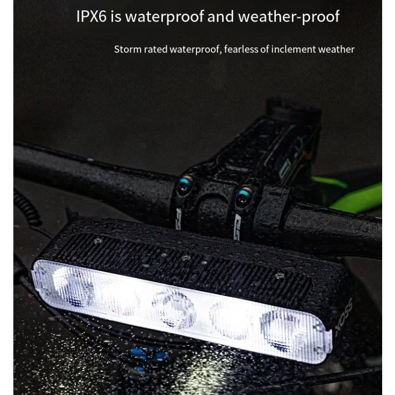 XOSS XL3000 cykelljus 3000 lumen vattentät 10 lägen säkerhet TypeC laddningsbar cykelfrontlampa cykeltillbehör