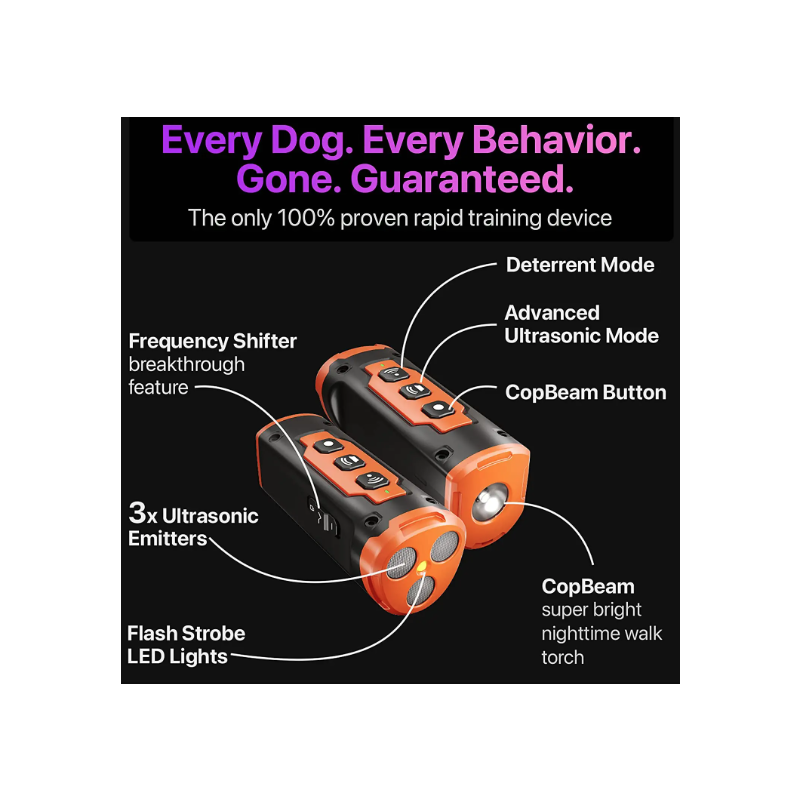 Pet Dog Repeller Uppladdningsbar Hundträningshjälp LED-ficklampa Smärtfri Hundträning för Djurägare