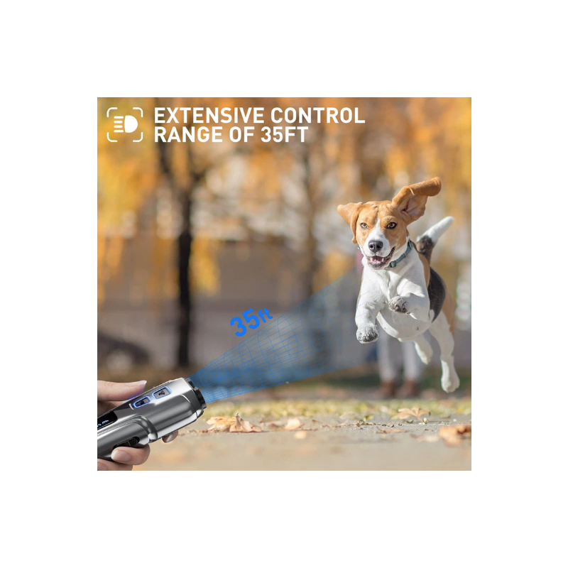 Ultraljud hundavskräckare och Hundavskräckande anordning för effektiv anti skällande skonsam hundträning LED-ficklampa